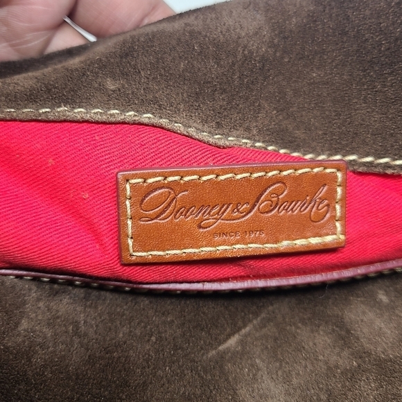 Dooney & Bourke | Large Vintage Chocolate Brown Suede Leather Handbag (One Size) - Picture 2 of 14